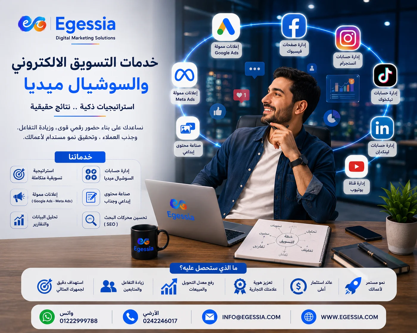 خدمات التسويق الالكتروني والسوشيال ميديا
